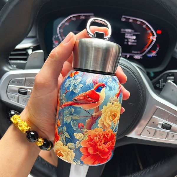 Stainless Steel Vacuum Thermos Mug 300ML Portable Double Wall Insulated Travel Cup with Temperature Display