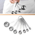Baking Measuring Spoon Kit, Corrosion Proof Measuring Spoon Set Stainless Steel 7 PCS for Bakery. 