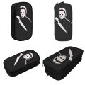 Scary Movie Horror Halloween Michael Myers Mask And Drips Pencil Cases Pen Box Bags Large Storage School Supplies Pencilcases. 