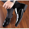 Men Dress Shoes Patent Leather Oxford Shoes Male Formal Shoes Big Size 38-48 Handsome Men Pointed Toe Shoes for Wedding KEEMEEUYZO. 