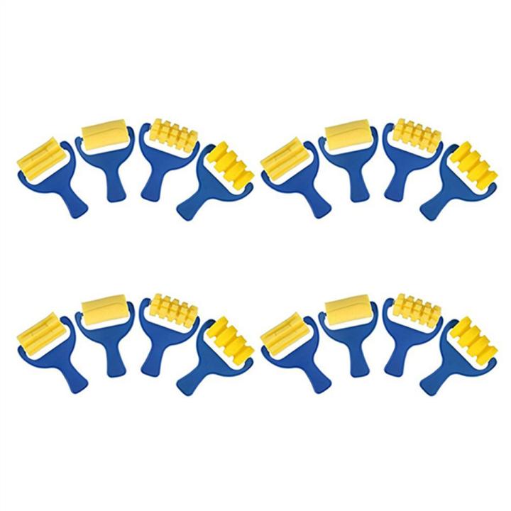 Set of 16Pcs Sponge Paint Roller Brush DIY Children Painting Brushes Kid Art Craft Painting Tool