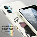 Hontinga for Realme C35 / Narzo 50A Prime Back Cover Green Hair Boy Side Design Case Square Edge Liquid Silicone Phone Case. 