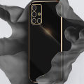 Tokifu For Samsung Galaxy A51 A71 Deluxe Fashion 6D Electroplate Border Shiny Phone Back Cover Soft Silicone Case. 
