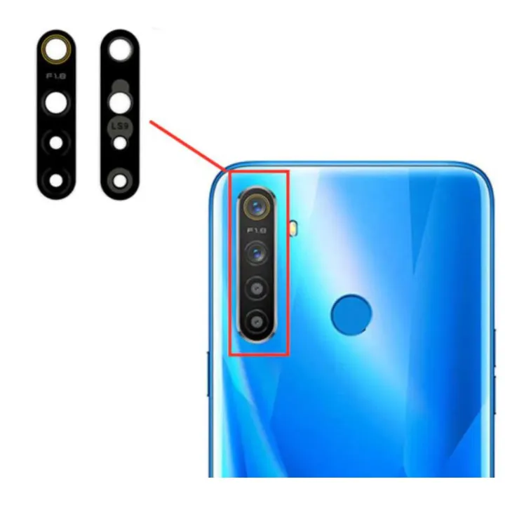 for Realme 5 Camera Main Glass Replacement Glass Slide, Glass Replacement Replace Objective Lens BACK Camera Rear Camera