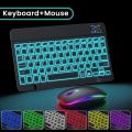 Custom ABS Slim RGB Backlit Wireless Keyboard & Mouse Combo | Rechargeable Bluetooth & 2.4GHz Dual Mode | Silent Keys | For Laptop, PC & Tablet.