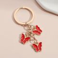 Cute Keychain Oil Butterfly Key Ring Enamel Flying Animals Key Chains For Women Girls Handbag Accessorie Handmade Jewelry.