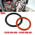 For Accessories Power Steering Pump Rubber Inlet & Outlet O-Ring Seals 2 Pcs KIT 91345--A01+91370-SV4-000. 