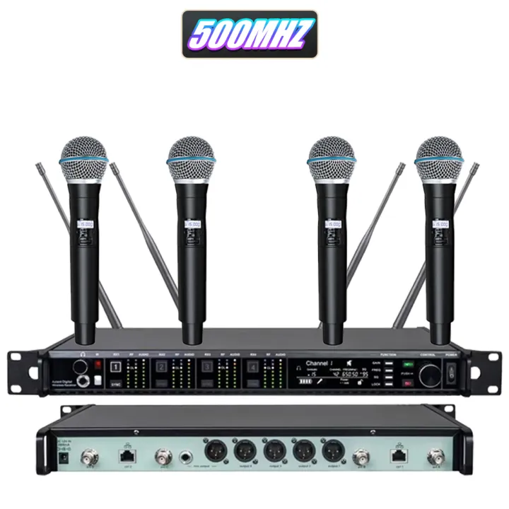 Paulkitson%20AD4Q%20True%20Diversity%20Digital%20Professional%20Wireless%20Microphone%204-Channel%20Beta58A/87A/500/600/900MHZ%20For%20Outdoor%20Stage%20-%20Image%207