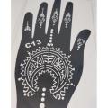 Mehedi sticker 2Pcs Henna Stencil Temporary Hand Tattoo Body Art.