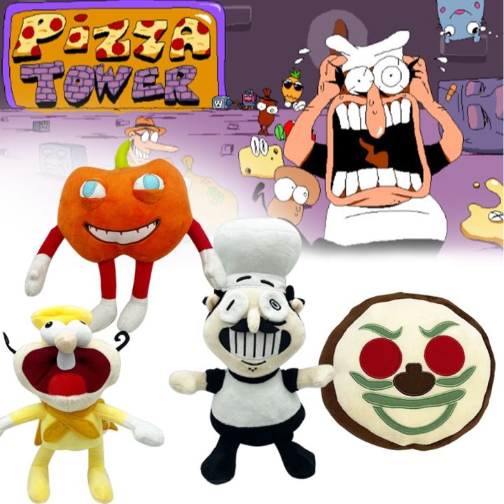 New 20-18cm Peppino Pizza Tower Pepperman Plush High Quality Children's Birthday Gift High Quality Plush Toys Pizza Face Doll