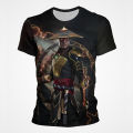 MK Game Mortal Kombat T Shirt For Men Clothing Fashion T-shirts 3D Print Sonya Blade Summer Oversized Streetwear Men Camisetas.
