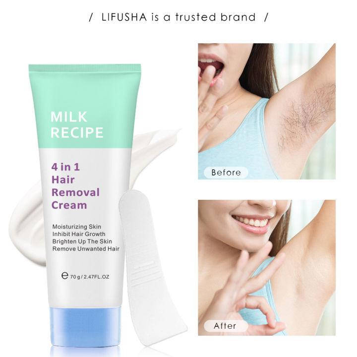 Moisturizing%20and%20Soothing%20Skin%20Hair%20Removal%20Cream%20Milk%20RECIPE%204%20in%201%20REVER%20CREAM%2070g%20-%20Image%202