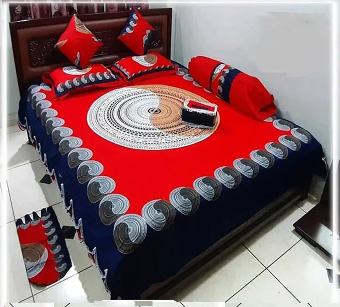 8%20Pcs%20Set%20King%20Size%20Cotton%20Bed%20Sheet%20-%20Image%202
