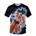 Dragon Ball Z Children's T-shirt Tops Vegeta Men Cartoon Hip Hop Goku Fashion Harajuku Style Short Sleeve T-shirts New Anime.