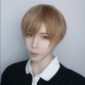 Japanese Wig Men's Short Hair Is Too White Gay Curly Hair Daily Female UniversalcosKorean Style Handsome Full-Head Wig Type. 
