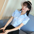 SummerVCollar Business Shirt Women's Formal Wear Short-Sleeved Women's Shirt Workwear Women's Korean-Style White-Collar Workwear White Shirt.