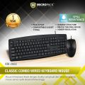 MicroPack KM-2003 Wired Mouse and Keyboard Combo - Black.