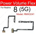 1 Set For Realme 8 8 Pro 8i 8S 4G 5G Power Volume Flex Cable Side Switch Volume Button On OFF Power Key Flex Ribbon Parts. 