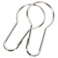 Lot of 100 iron Shower Curtain Hooks Rings Pear Clips. 