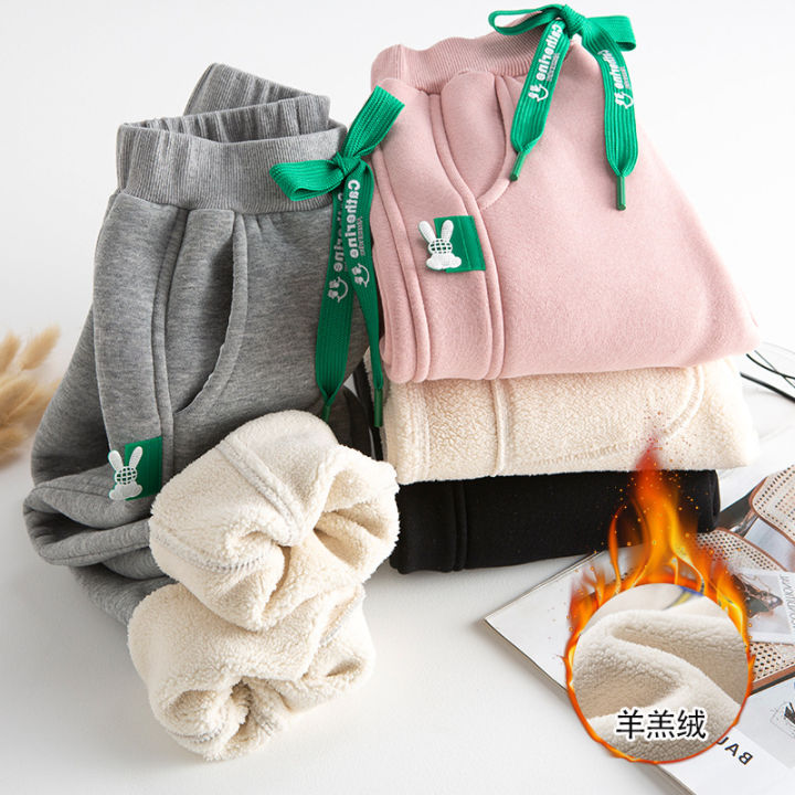 Children's%20sweatpants%20lamb's%20wool%202024%20winter%20new%20extra%20thick%20boys'%20sweatpants%20casual%20loose%20winter%20clothes%20girls'%20trousers%20-%20Image%202
