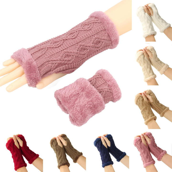 Women Gloves Half Fingers Mittens Fashion Gloves Touch Screen