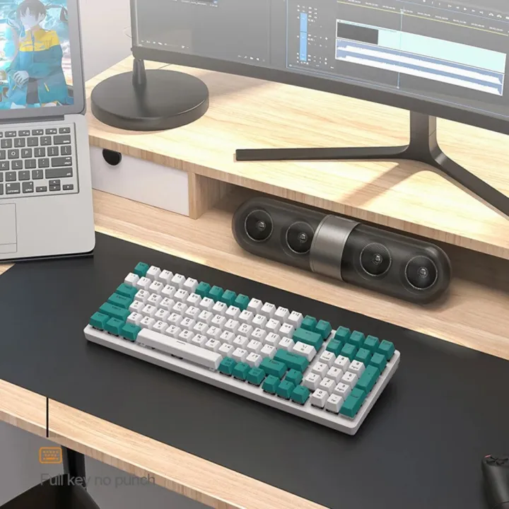 K96%202.4G/BT5.0%20Wireless%20Gaming%20Mechanical%20Keyboard%20100%20Key%20Red/Green%20Switch%20Hotswap%20RGB%20Backlight%20Keyboard%20for%20PC%20Computer%20Gamer%20-%20Image%204