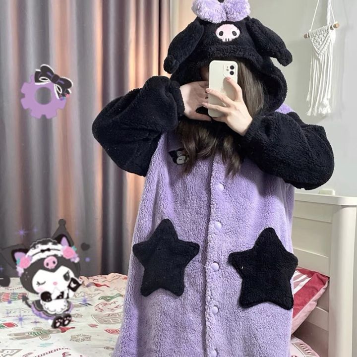 2%20thick%20kulomi%20couple%20pajamas%20women's%20winter%20plus%20velvet%20nightgowns%20husk%20warm%20outer%20wear%20loungewear%20long%20cute%20bathrobes%20-%20Image%204
