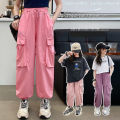 Fashion Kids Girls Cargo Pants Spring Autumn Children's Clothing Casual Pants for Girl Teenage Long Trousers 8 10 12 14 years. 