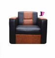 Wood and Foam Rexine Sofa - Black For Home and Office Use ..