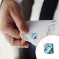 Formal Shell French Shirt Cufflinks Gradient Color Cuff Button Men Cufflinks Shirt Cuff Link Fashion Jewelry Geometric Cufflinks Father's Day.