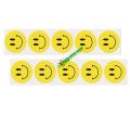 100 pcs x 2.5cm Round Yellow Smiley Face Sticker Self Adhesive Happy Face Circle Label Stickers. 