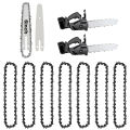 10PCS 6Inch Sharp Chain and Guide Rail Set for Mini Saw Special Chain.