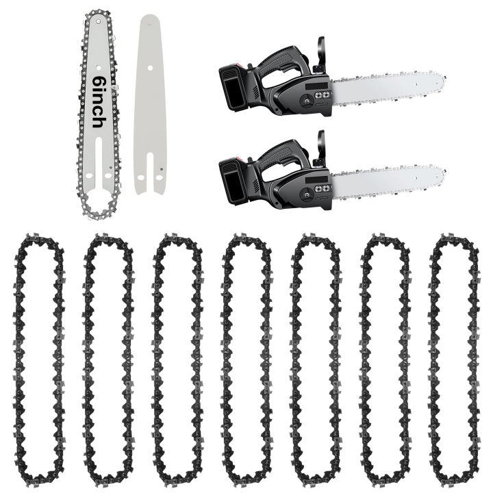 10PCS 6Inch Sharp Chain and Guide Rail Set for Mini Saw Special Chain