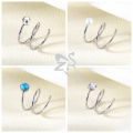 ZS 1 PC 20G Double Layers Stainless Steel Nose Ring Butterfly Star Nose Hoop Rings Ear Cartilage Tragus Helix Piercings Jewelry.