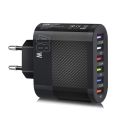 USB Wall Charger 48W 6-Port Fast Charging Block Adapter Plug Compatible For IPhone Android Tablet PC Mobile Phone. 