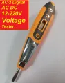 AC-2 AC DC Voltage Tester Digital AC DC 12-220V Non-Contact Voltage Detector Tester Pen With Night Sight Induction Test Multi Sensor LCD Display Voltmeter. 