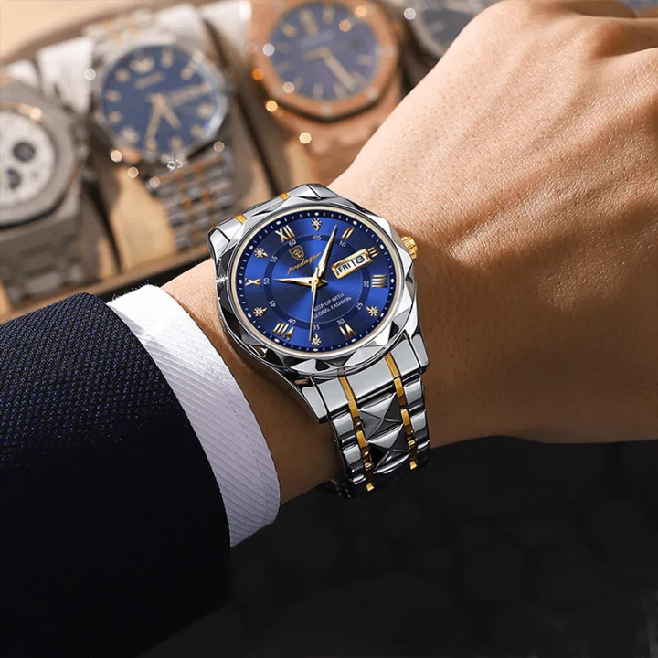 POEDAGAR%20615%20Quartz%20Stainless%20Steel%20Watch%20For%20Men%20-%20Two%20Tone%20Blue%20for%20Time%20lovers%20-%20Image%203