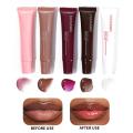 1pcs Soft Tube Mirror Lip Gloss Lip Oil Nude Brown Plumping Lip Gloss Moisturising Transparent Lipgloss Beauty Cosmetics Makeup. 