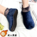 Autumn and Winter Super Soft Room Socks Adult Men's Warm Foot Sock Thickened Non-Slip Home Indoor Ankle Sock Fleece-lined Carpet Socks.