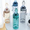 800ml Sports Water Bottle with straw For Camping Hiking Outdoor Plastic Transparent BPA Free Bottle For men Drinkware Water Bottles.