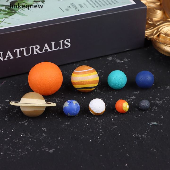 JIN 9PCS Simulation Solar System Earth Planet Model Figures Teaching Science Toy JIN