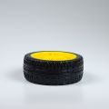 65Mm Rubber Wheels For Robotics With Yellow Frame And Black Tire (2 Pieces) - Power Bank Circuit.