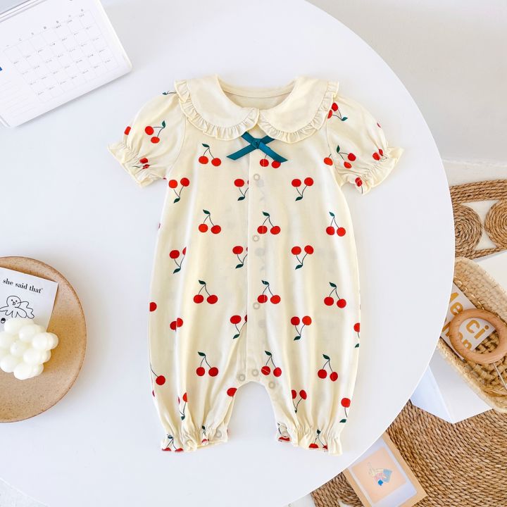 (New)%20baby%20girls%20cute%20cherry%20jumpsuits%20summer%20short%20sleeve%20newborn%20girls%20rompers%20cotton%20infantils%20clothes%20-%20Image%203