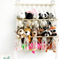 GC Stuffed Animal Storage Hammock 2-layer Wood Plush Toys Holder Hanging Toy Organizer For Nursery Play Room Bedroom. 