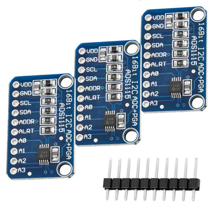 ARELENE 3 x ADS1115 ADC Module 16Bit 4 Channels for Arduino and for ...