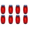 8 Pcs Safety Light Waterproof Red Flashing Bicycle Rear Light, Suitable for Running, Walking, Cycling, Helmet, Etc.