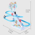 Penguin Race Set Penguin Slide Playset LED Flashing Lights Racing Track Game Set Penguin Stair Climbing Toys Kids Holiday Gift Luhuai CVC. 