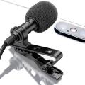 U-1 Microphone 3.5mm Jack Tie Clip-on Lapel Microphone for Mobile Phone. 