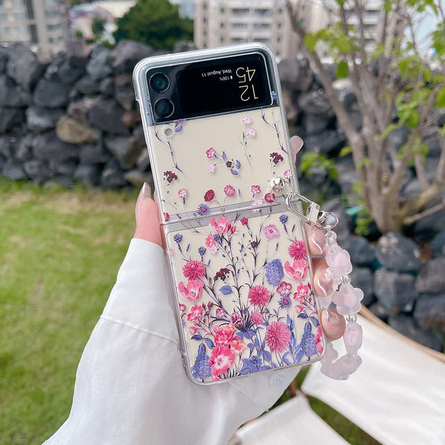 %E3%80%90Solitary%20waves%E3%80%91For%20Samsung%20Galaxy%20Z%20Flip%205%204%203%20Case%20Floral%20Transparent%20Folding%20with%20Bracelet%20For%20Samsung%20Z%20Flip%203%205G%20ZFlip4%20Hard%20PC%20Back%20cover%20-%20Image%207