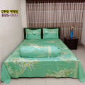 AC HOME TEX Cotton Fabric (সুতি কাপড়) Disital Printed 7 by 8 Feet Double King Size Bed Sheet With Two Matching Head Pillow Covers.. 